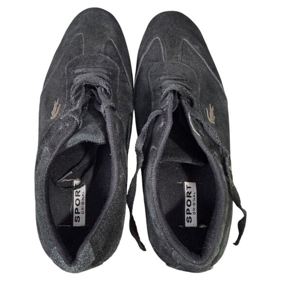 Lacoste Misano 22 Fashion Sneakers Mens‎ US 11 Black Leather Suede Upper Lace Up - Picture 1 of 7